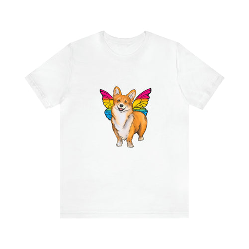 Pan Pride Corgi Fairy - Unisex Jersey Short Sleeve Tee