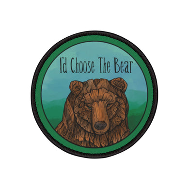 I'd Choose The Bear Iron-On Patch | Woodland Adventure Decor