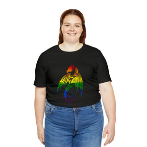 Rainbow Pride Dragon - Unisex Jersey Short Sleeve Tee