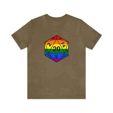 Rainbow Pride D20 - Unisex Tee
