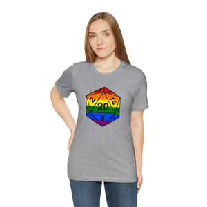 Rainbow Pride D20 - Unisex Jersey Short Sleeve Tee