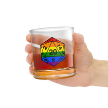 Rainbow D20 - Rocks Glass