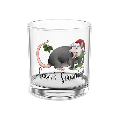 Rocks Glass —  “Seasons Screaming” 10 oz Cocktail Tumbler