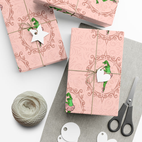 Ballerina Frog Gift Wrap Papers