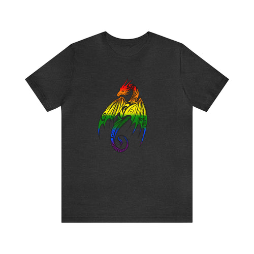 Rainbow Pride Dragon - Unisex Jersey Short Sleeve Tee