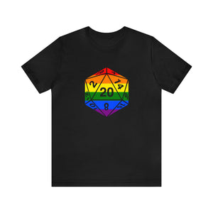 Rainbow Pride D20 - Unisex Jersey Short Sleeve Tee