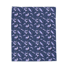 Blue Foxes - Velveteen Plush Blanket