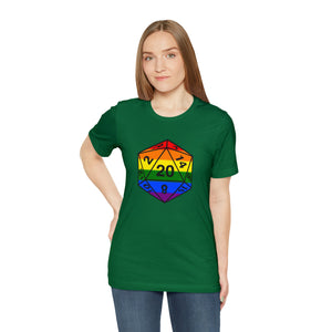 Rainbow Pride D20 - Unisex Jersey Short Sleeve Tee