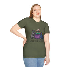 Girls Will Be Girls Witch Cat T-Shirt