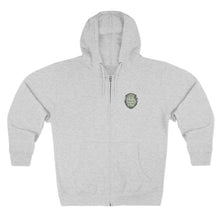 Zip Hoodie — "What An Absolute Shit Show" Vintage Crest Graphic