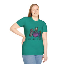 Girls Will Be Girls Witch Cat T-Shirt