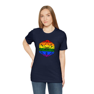 Rainbow Pride D20 - Unisex Jersey Short Sleeve Tee