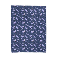 Blue Foxes - Velveteen Plush Blanket