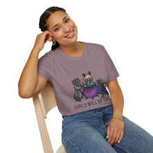 Girls Will Be Girls Witch Cat T-Shirt