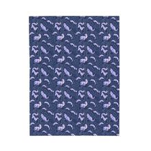 Blue Foxes - Velveteen Plush Blanket