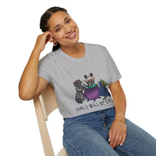 Girls Will Be Girls Witch Cat T-Shirt