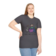 Girls Will Be Girls Witch Cat T-Shirt