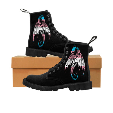 Trans Pride Dragon - Women's Canvas Boots