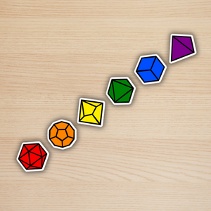 Pride Polyhedral Dice Sticker set