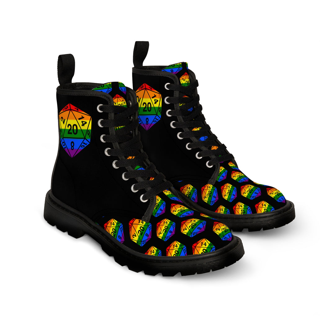 Pride Rainbow D20 - Men's Canvas Boots