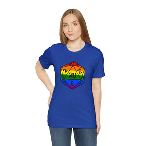 Rainbow Pride D20 - Unisex Jersey Short Sleeve Tee