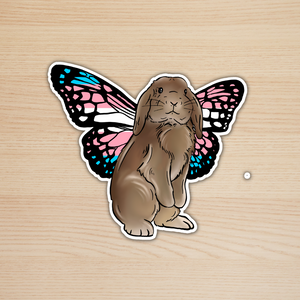 Bunnerfly Trans Pride Sticker