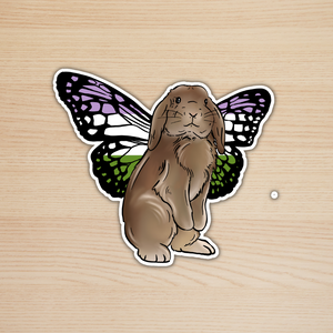 Bunnerfly Genderfluid Pride Sticker