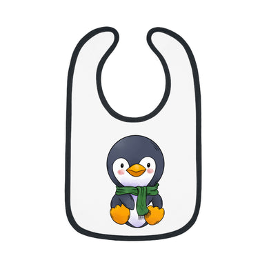Baby Bib — Winter Penguin