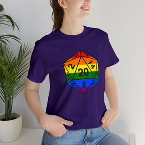 Rainbow Pride D20 - Unisex Jersey Short Sleeve Tee