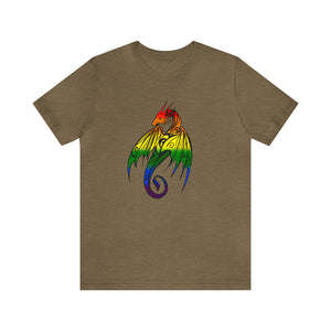 Rainbow Pride Dragon - Unisex Jersey Short Sleeve Tee