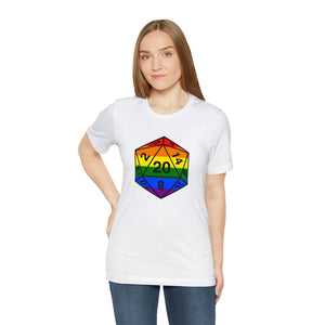 Rainbow Pride D20 - Unisex Jersey Short Sleeve Tee