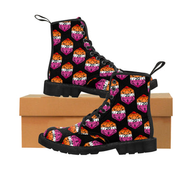 Lesbian Pride D20 - Women's Canvas Boots