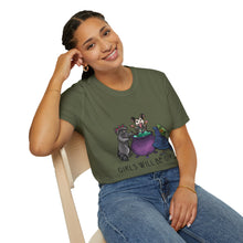 Girls Will Be Girls Witch Cat T-Shirt