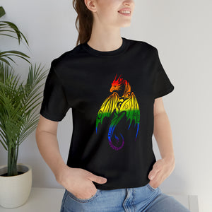 Rainbow Pride Dragon - Unisex Jersey Short Sleeve Tee