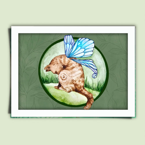 Whimsy Cat Art Print