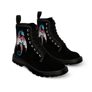 Trans Pride Dragon - Men's Canvas Boots