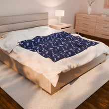 Blue Foxes - Velveteen Plush Blanket