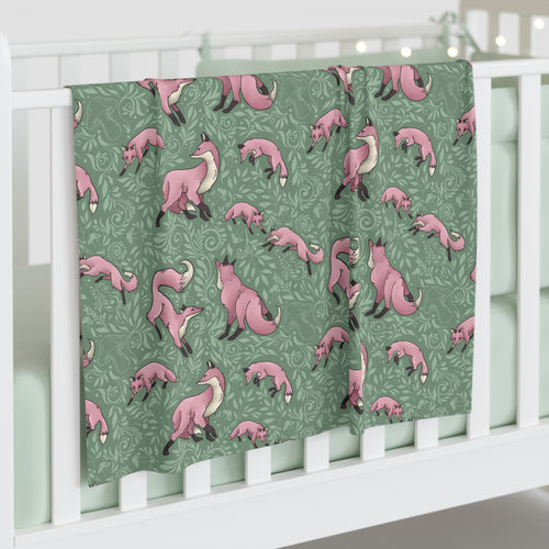 Aurelia Sage Baby Swaddle Blanket