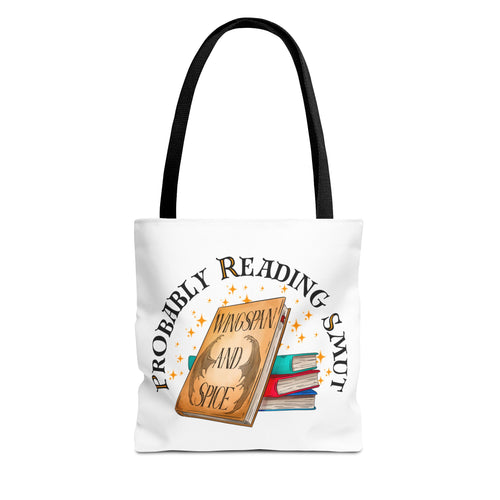 Probably Reading Smut Tote Bag - Perfect for Book Lovers & Literary Fans