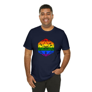 Rainbow Pride D20 - Unisex Jersey Short Sleeve Tee