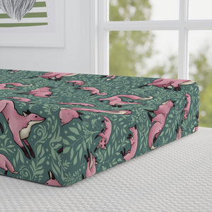 Aurelia Teal Baby Changing Pad Cover