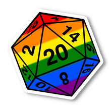 Pride Rainbow D20 Sticker