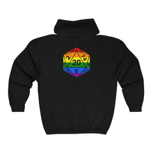 Rainbow Pride D20 - Unisex Zip Hooded Sweatshirt