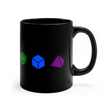 Rainbow Pride Dice Line - 11oz Black Mug