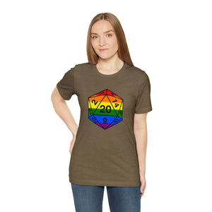 Rainbow Pride D20 - Unisex Jersey Short Sleeve Tee