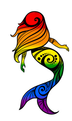 Pride Mermaid - rainbow