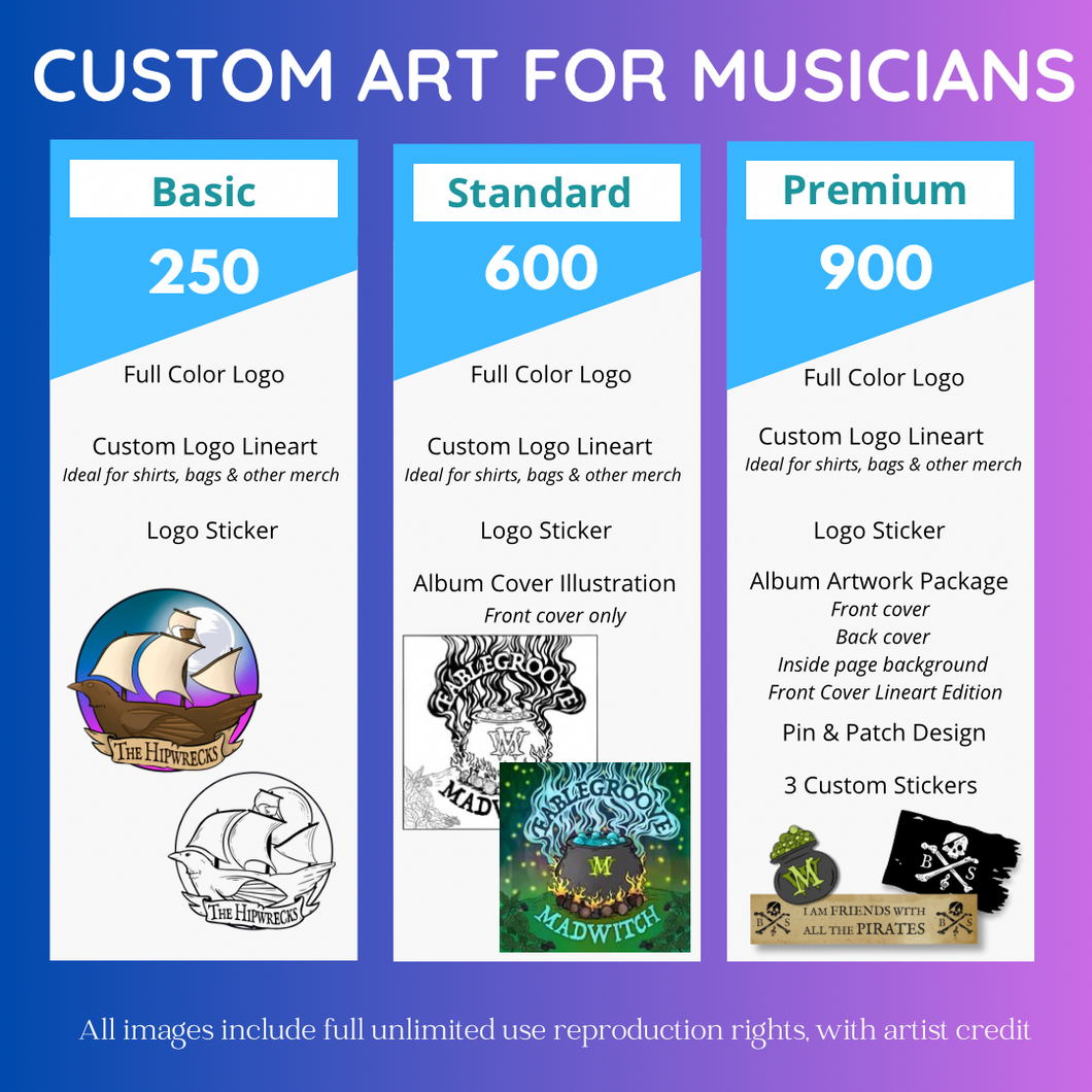 Musician’s Custom Art Packages