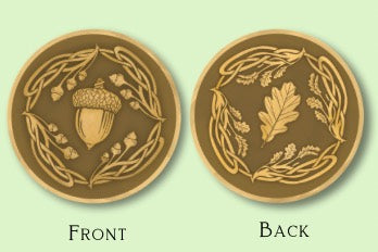 Leaf and Acorn Decision Coin