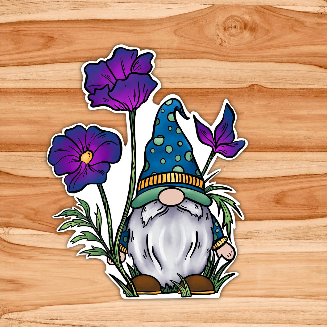 Flower Garden Gnome sticker