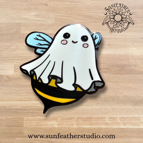 Boo Bee Enamel Pin